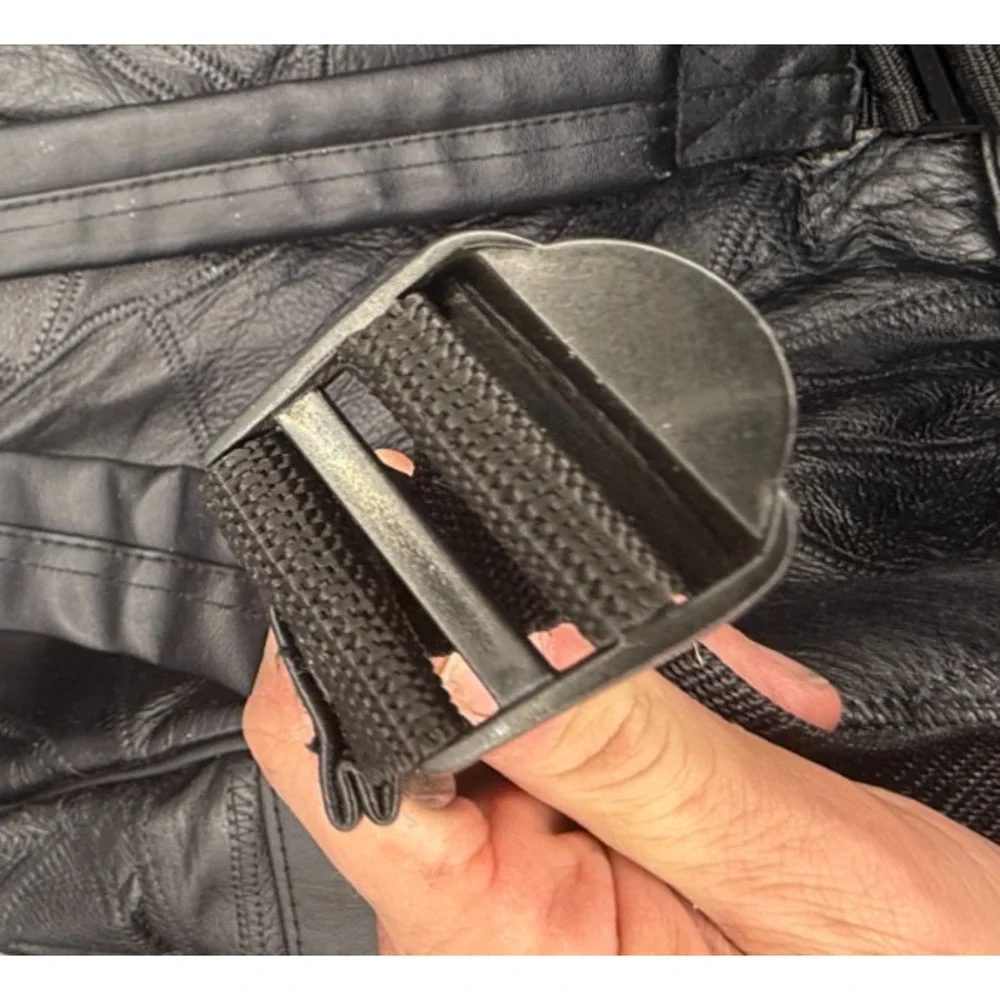 Vintage Patchwork Leather‎ Backpack – Classic Black Travel Bag with Unique Style